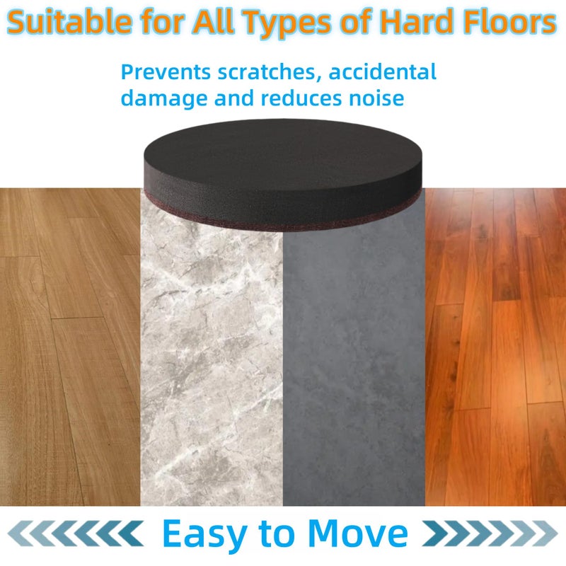 Furnigear Felt Furniture Sliders for Hardwood Floors - Furnigear 8 PCS 5"" Furniture Moving Pads Sliders - Heavy Duty Felt Sliders Chair Leg Floor Protectors - Move Your Furniture Easily & Safety - Image 4